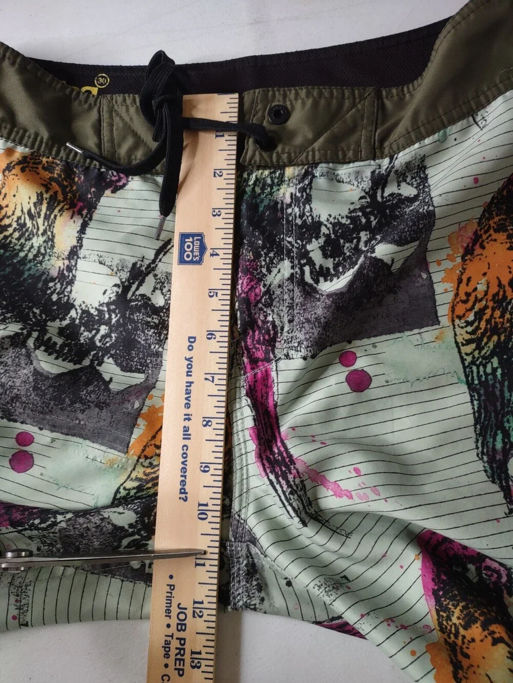 Analog Boardshorts Men 30 Multicolor Pink Skulls Parrot Motif Swim Surf Trunks